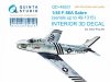 Quinta Studio QD+48531 F-86A Sabre 3D-Printed & coloured Interior on decal paper (Clear Prop) (with 3D-printed resin parts) 1/48